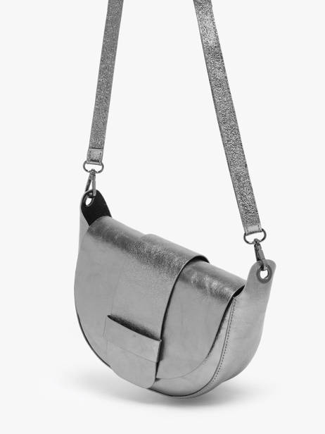 Cross Body Tas Nine Leder Milano Zilver nine NI24065 ander zicht 2